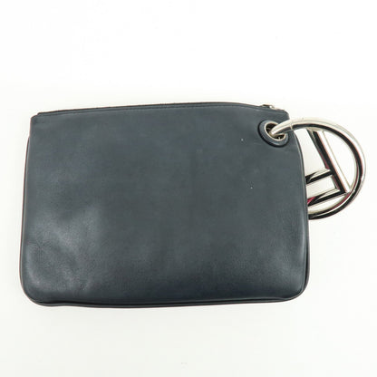 FENDI Zuccca F is FENDI Leather Velvet Triplette Clutch Bag 8BS001 Rovelle Bags