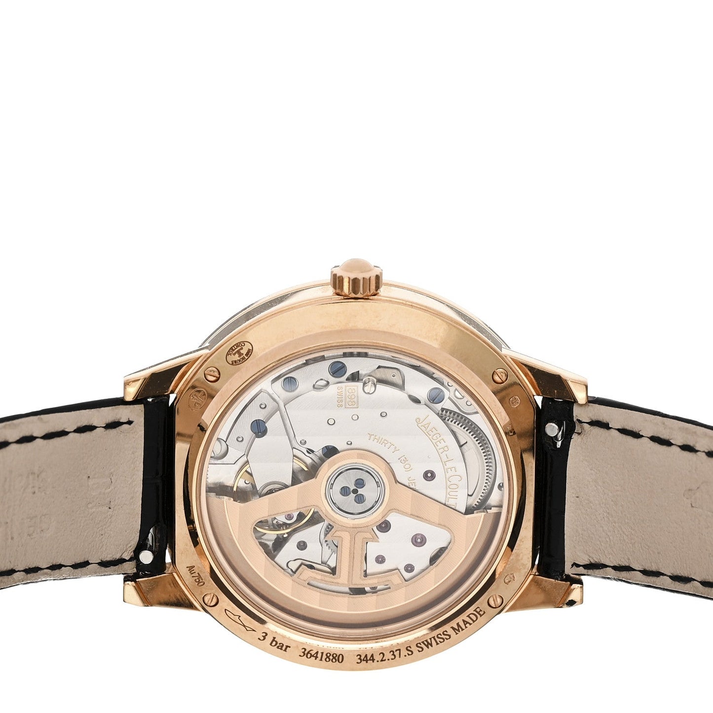 18K Rose Gold Alligator Diamond Bezel 34mm Rendez-Vous Automatic Watch Silver Q3442440