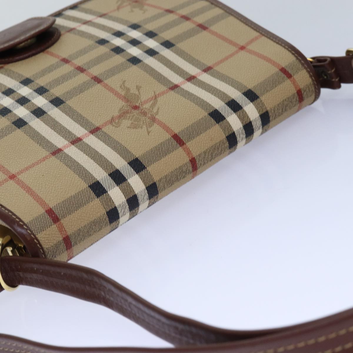 Burberry Nova Brand Canvas White Shoulder Bag Style 34