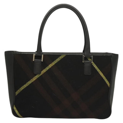 Burberry Nova Check Black Wool Handbag ( )