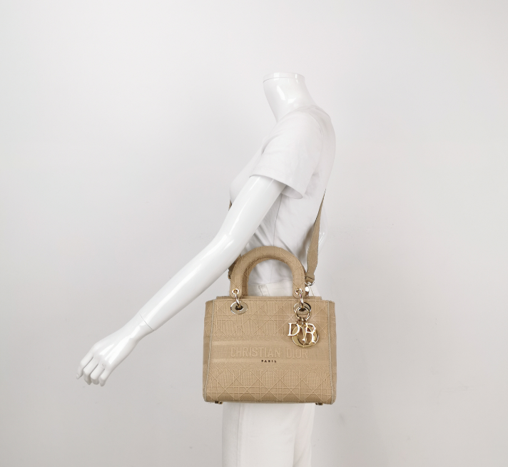 Dior Lady Dior Tote Bag 25Cm Beige 250108781015814 Rovelle Bags