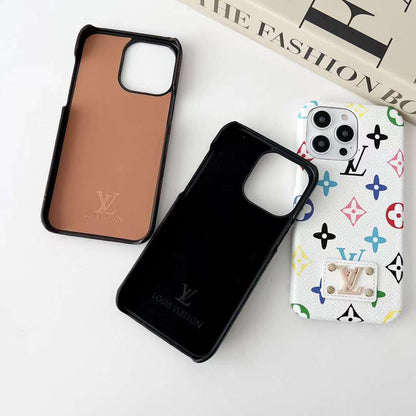 Leather label oil edge mobile phone case for samsung