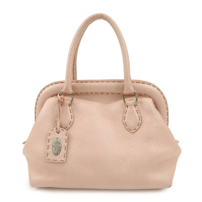 FENDI Selleria Leather Boston Bag Hand Bag Pink 8BN127 Rovelle Bags