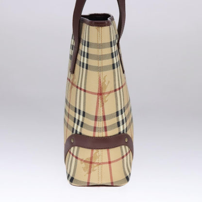 Burberry Haymarket Beige Canvas Tote Bag ( )