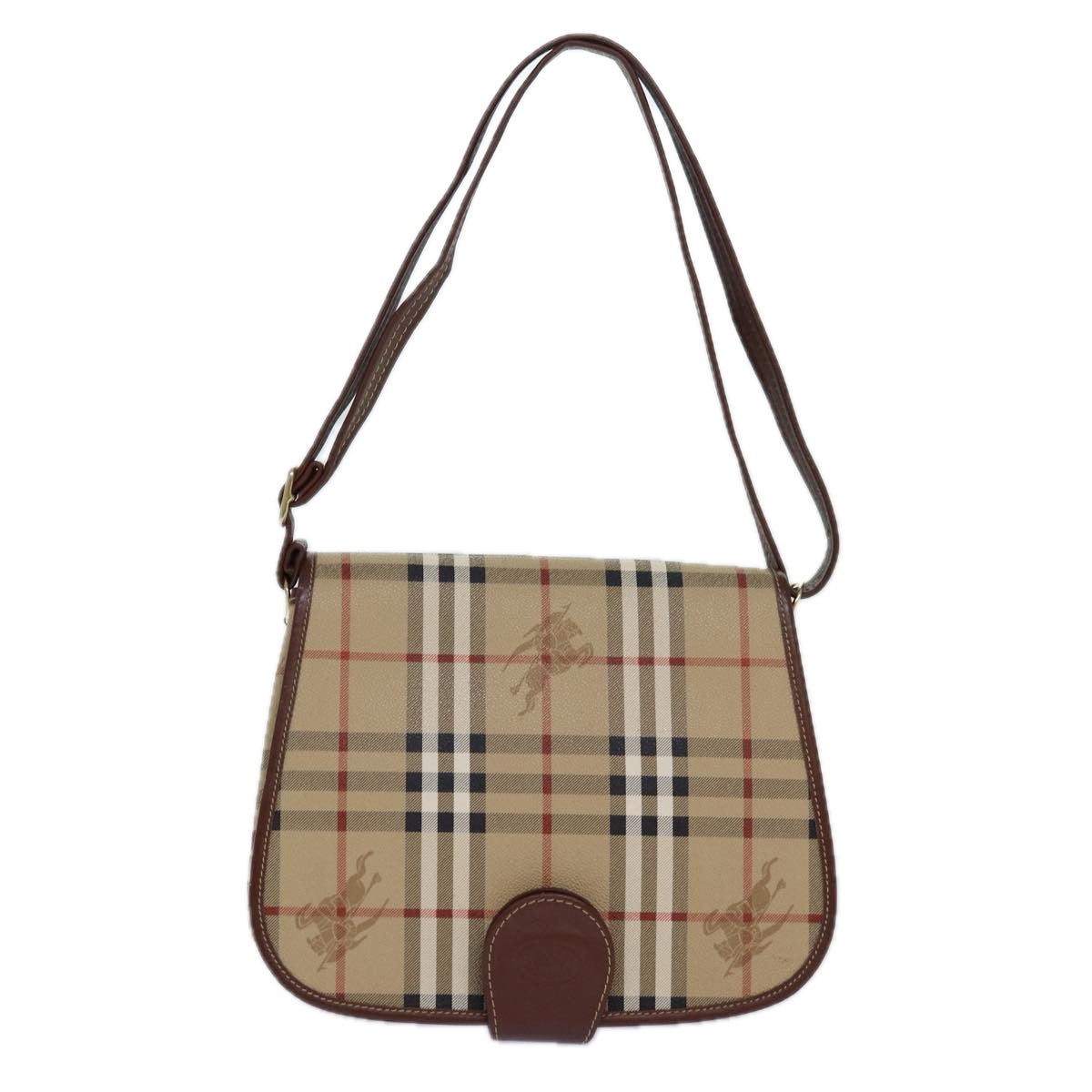 Burberry Nova Brand Canvas White Shoulder Bag Style 34