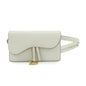 Christian Dior Saddle Calf Leather Waist Pouch Body Bag White Rovelle Bags