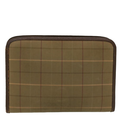 Burberry Brand Canvas Green Clutch Bag Style 3