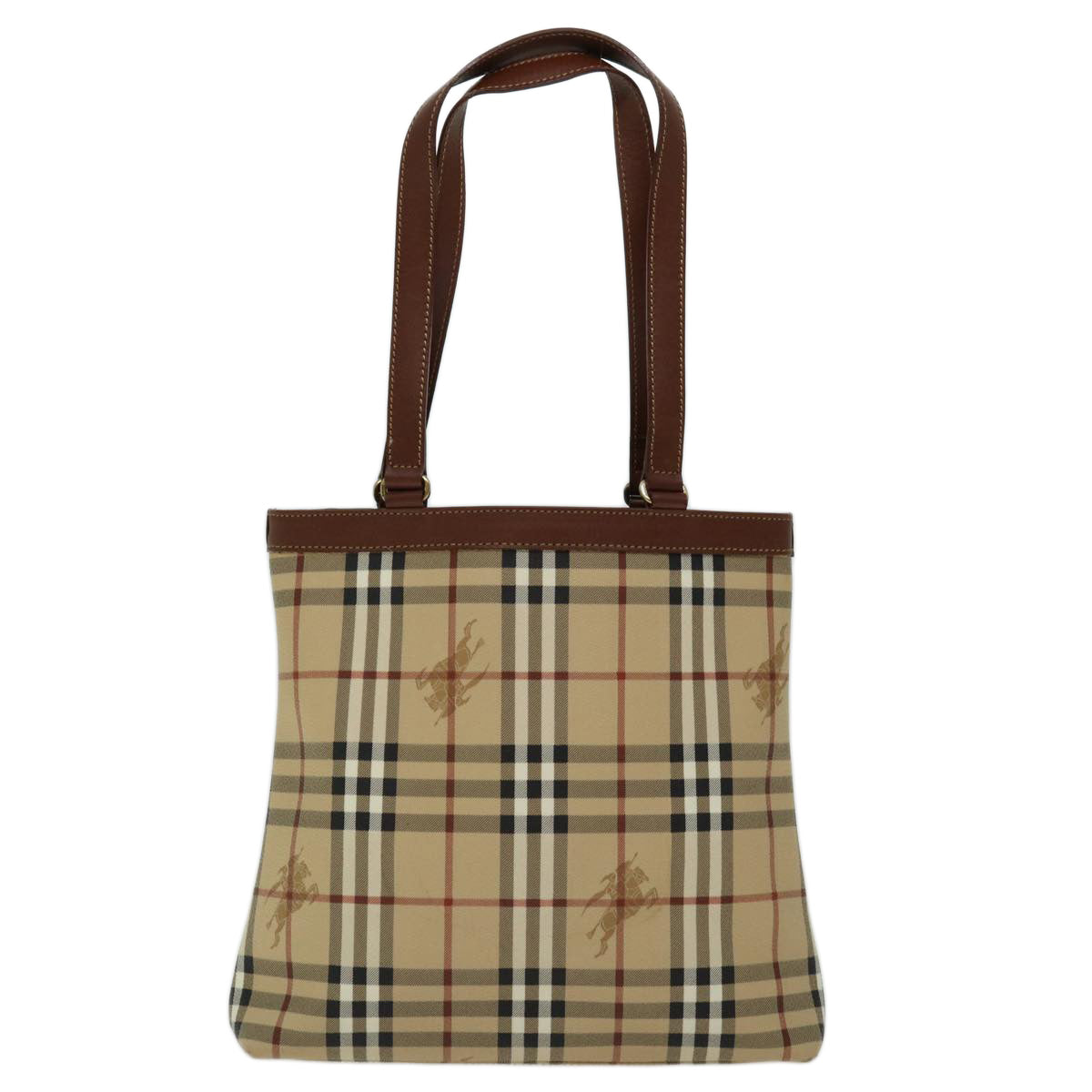 Burberry Nova Brand Canvas White Tote Bag Style 15