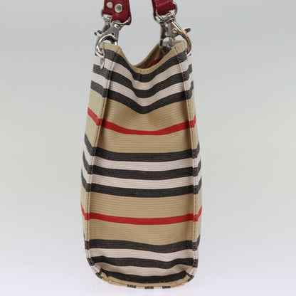 Burberry Cabas Brand Canvas White Handbag