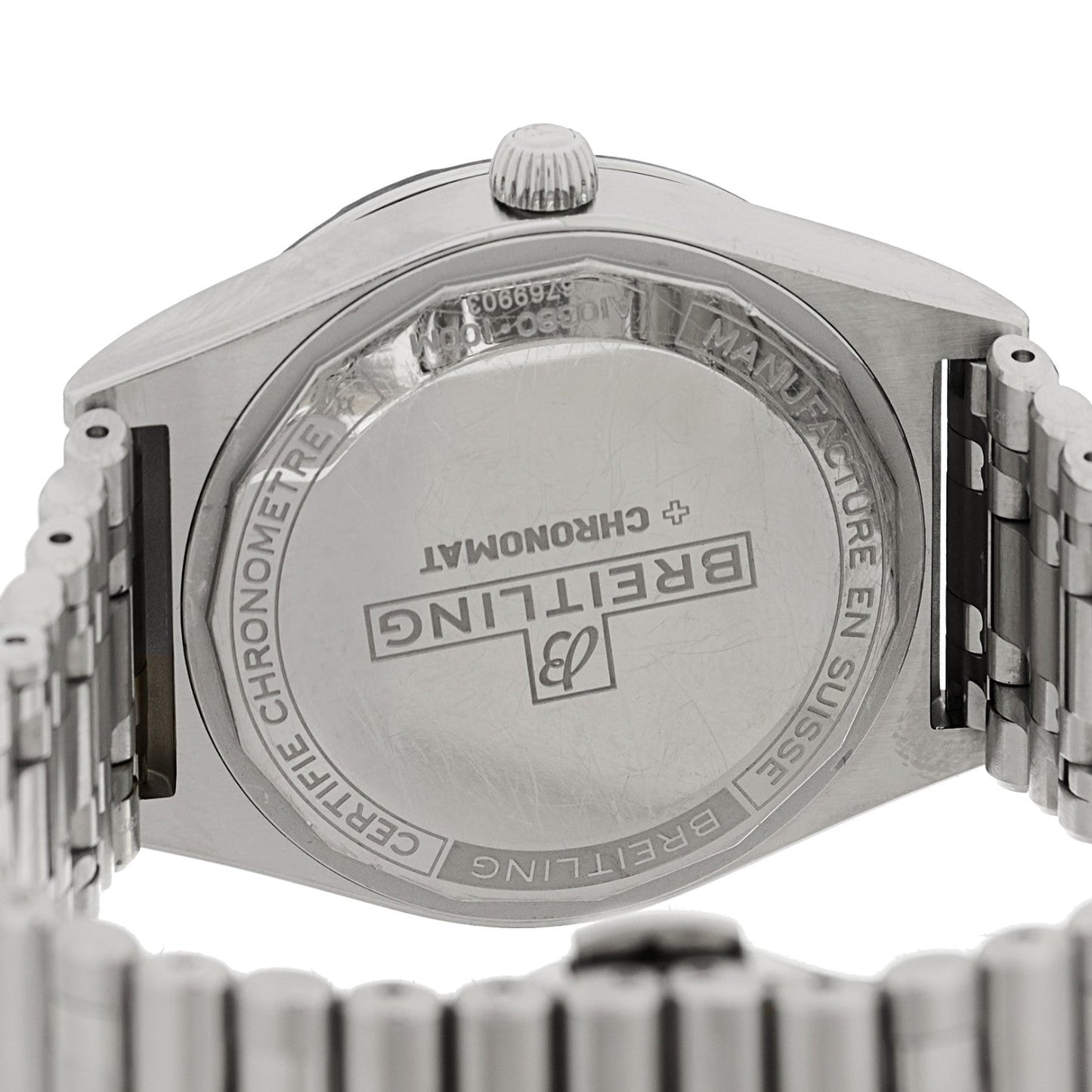 Stainless Steel Diamond Mother of Pearl 36mm Chronomat Automatic Watch A10380
