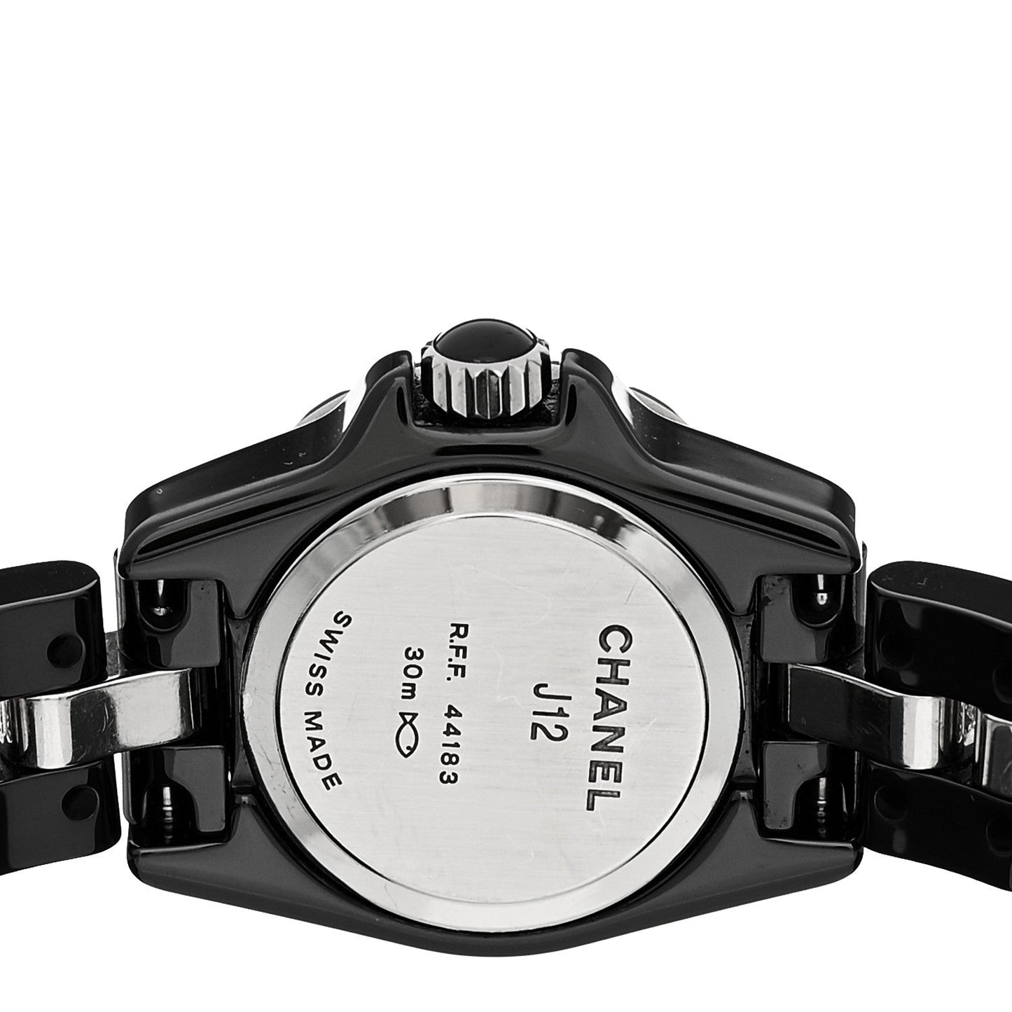 Stainless Steel Ceramic Diamond Bezel 19mm J12 XS Quartz Watch Black