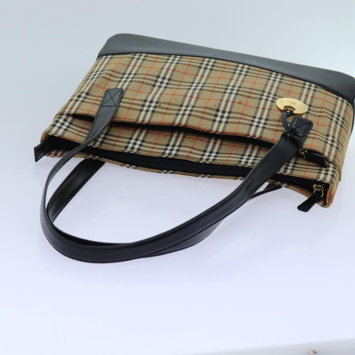 Burberry Nova Brand Canvas White Tote Bag Style 4