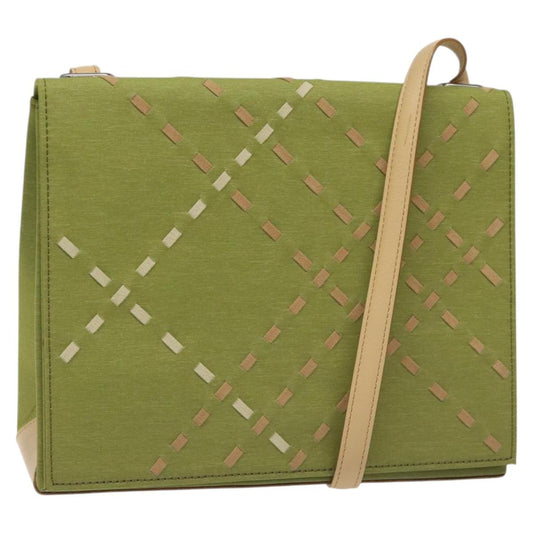 Burberry Green Canvas Shoulder Bag ( )