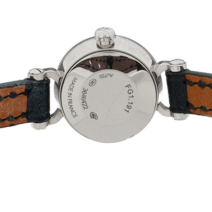 18K White Gold Barenia Diamond 16mm Faubourg Quartz Watch Noir