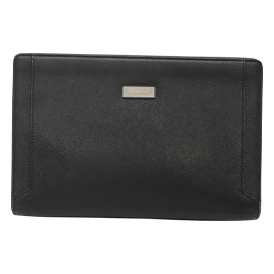 Burberry Black Leather Clutch Bag ( )