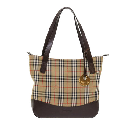 Burberry Haymarket Brand White Handbag