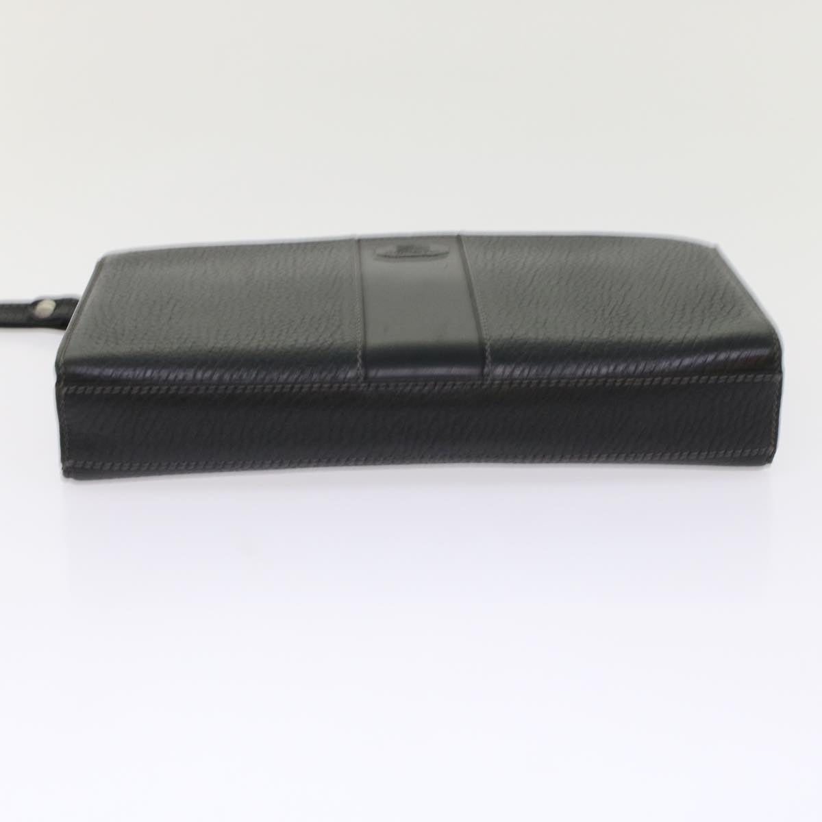 Burberry Brand Leather Black Clutch Bag Style 12