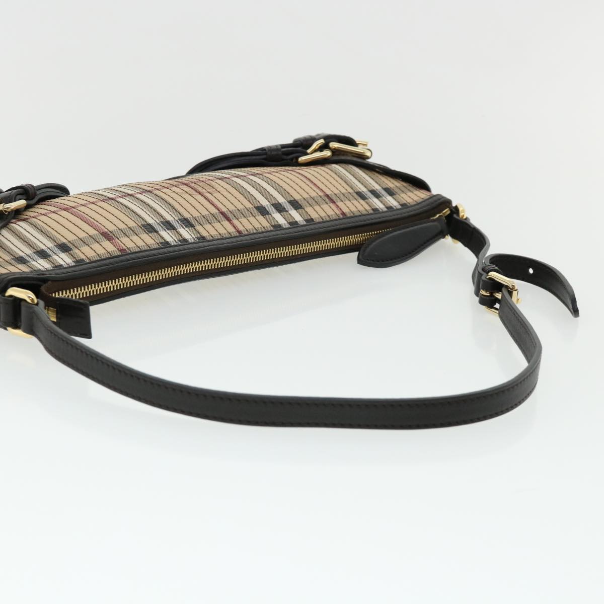 Burberry Nova Brand Canvas White Shoulder Bag Style 22
