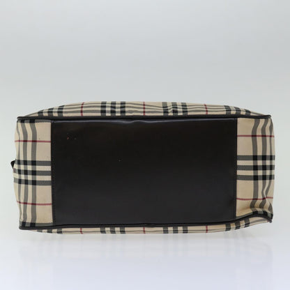 Burberry Nova Check Beige Synthetic Handbag ( )
