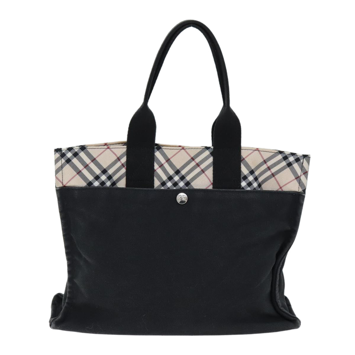 Burberry Label Brand Canvas Blue Handbag Style 2
