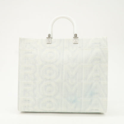 FENDI Leather Sunshine Medium 2Way Tote Bag Hand Bag White 8BH386 Rovelle Bags