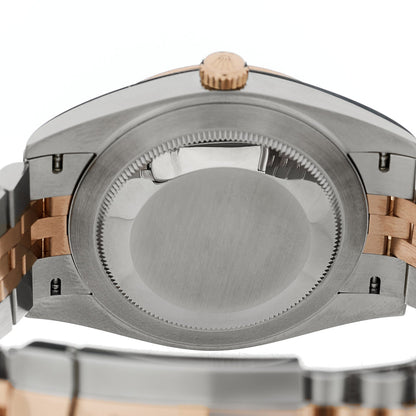 Stainless Steel 18K Everose Gold 41mm Oyster Perpetual Datejust Watch Chocolate 126331