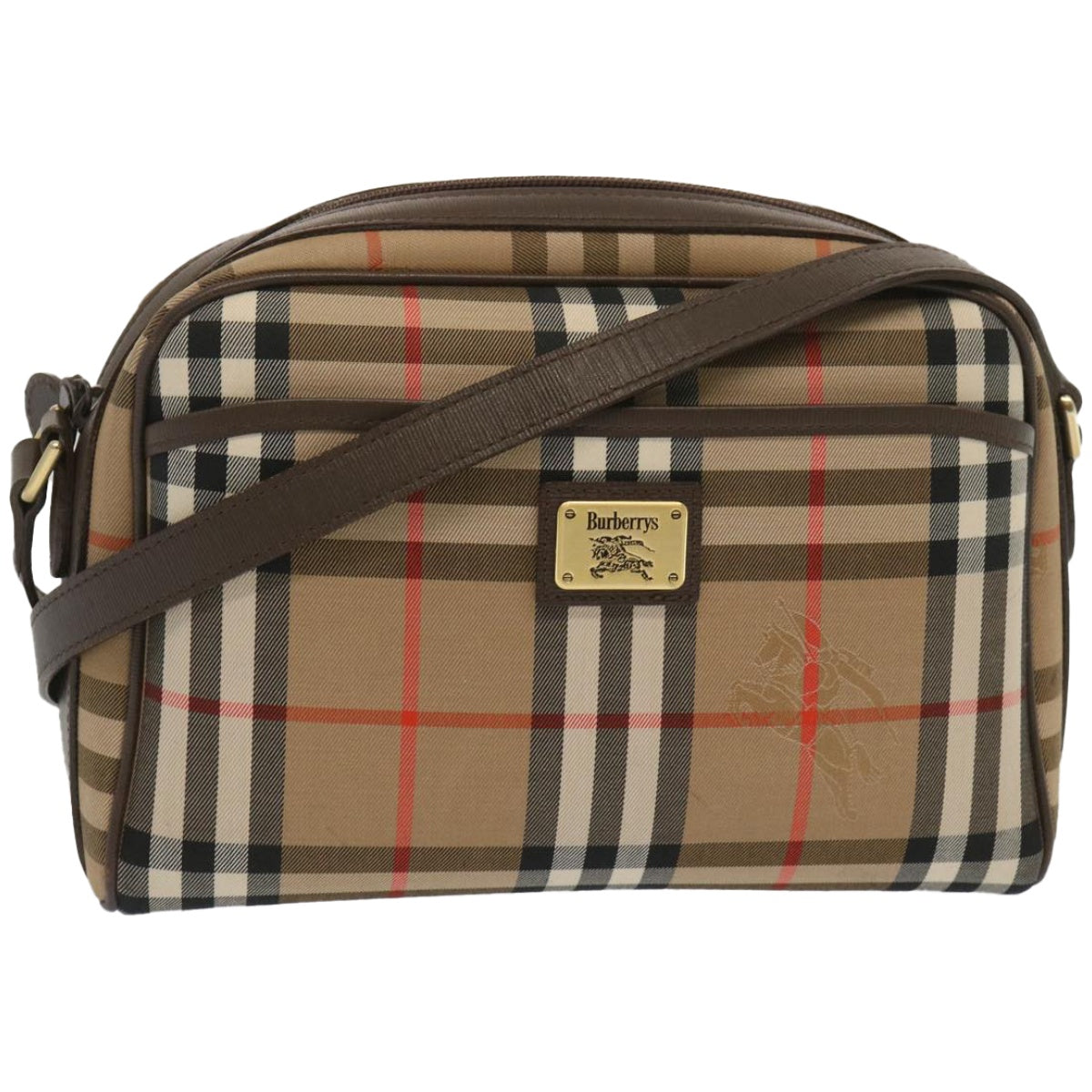 Burberry Nova Brand Canvas White Shoulder Bag Style 30