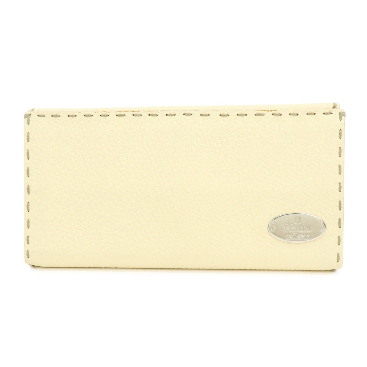 FENDI Selleria Calf Leather Long Wallet Ivory 8M0144 Rovelle Bags