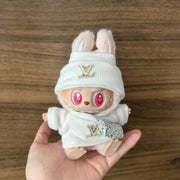 [Baby + Baby Clothes] First and second generation keychain Labubu clothes pendant Labubu baby clothes big brand set two-piece set cute