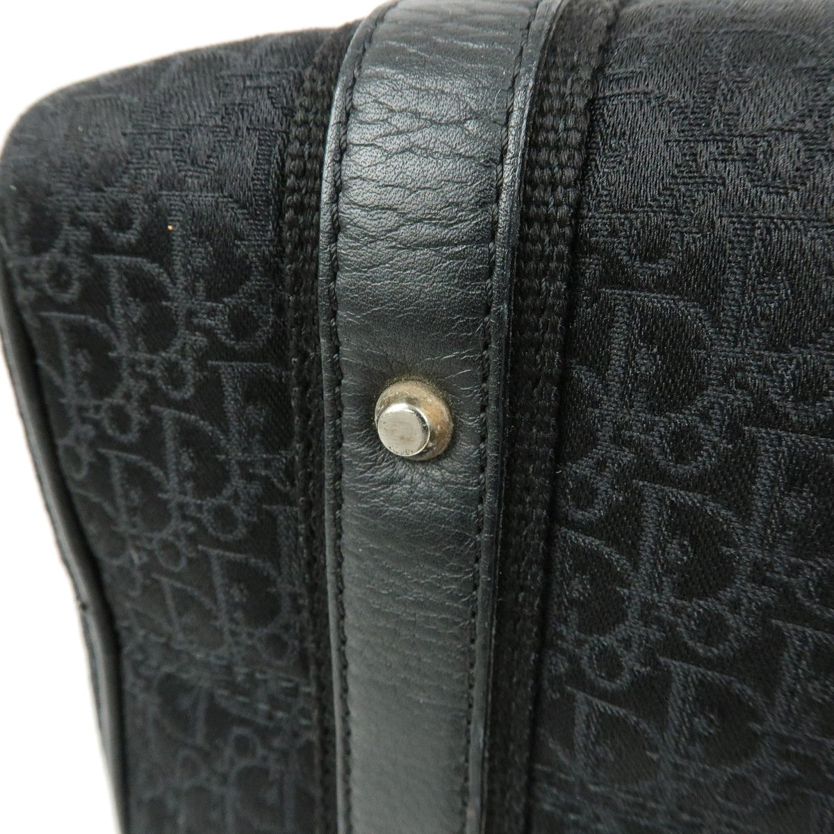 Christian Dior Street Chic Trotter Canvas Leather Boston Bag Rovelle Bags