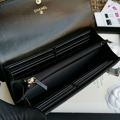 Chanel Boy long Flap Wallet Lambskin