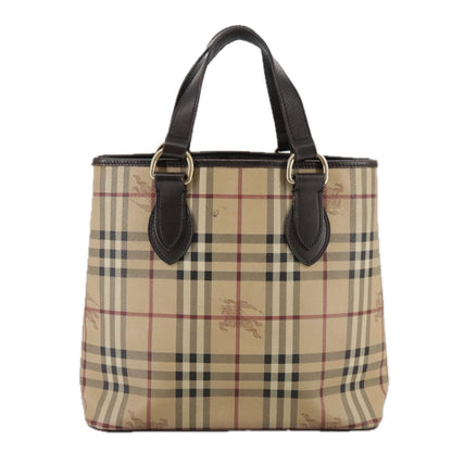 Burberry Haymarket Beige Canvas Tote Bag ( )