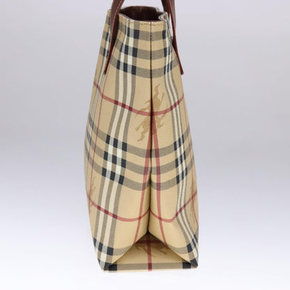 Burberry Haymarket Beige Leather Tote Bag ( )