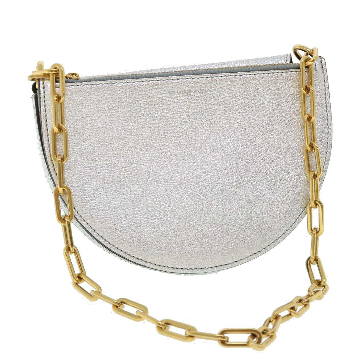 Burberry Brand Leather Silver Shoulder Bag