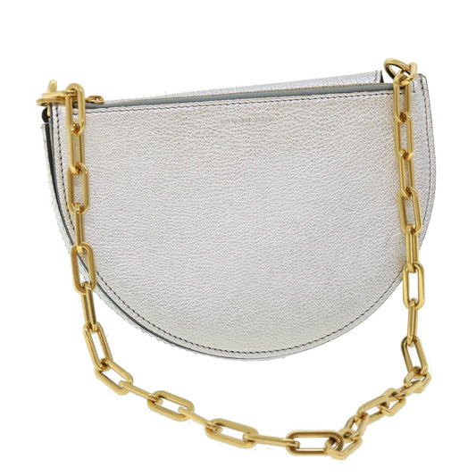 Burberry Brand Leather Silver Shoulder Bag