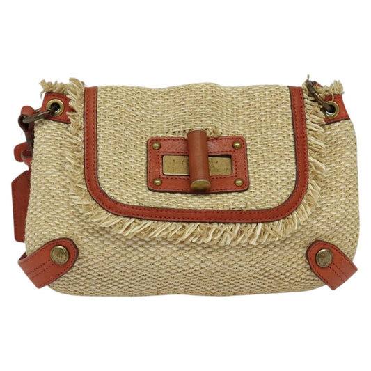 Burberry Blue Label Beige Wicker Shoulder Bag ( )