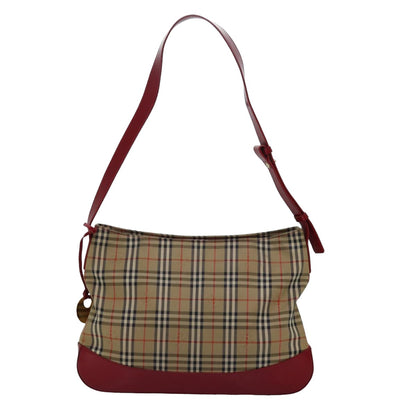 Burberry Nova Brand Canvas White Shoulder Bag Style 55