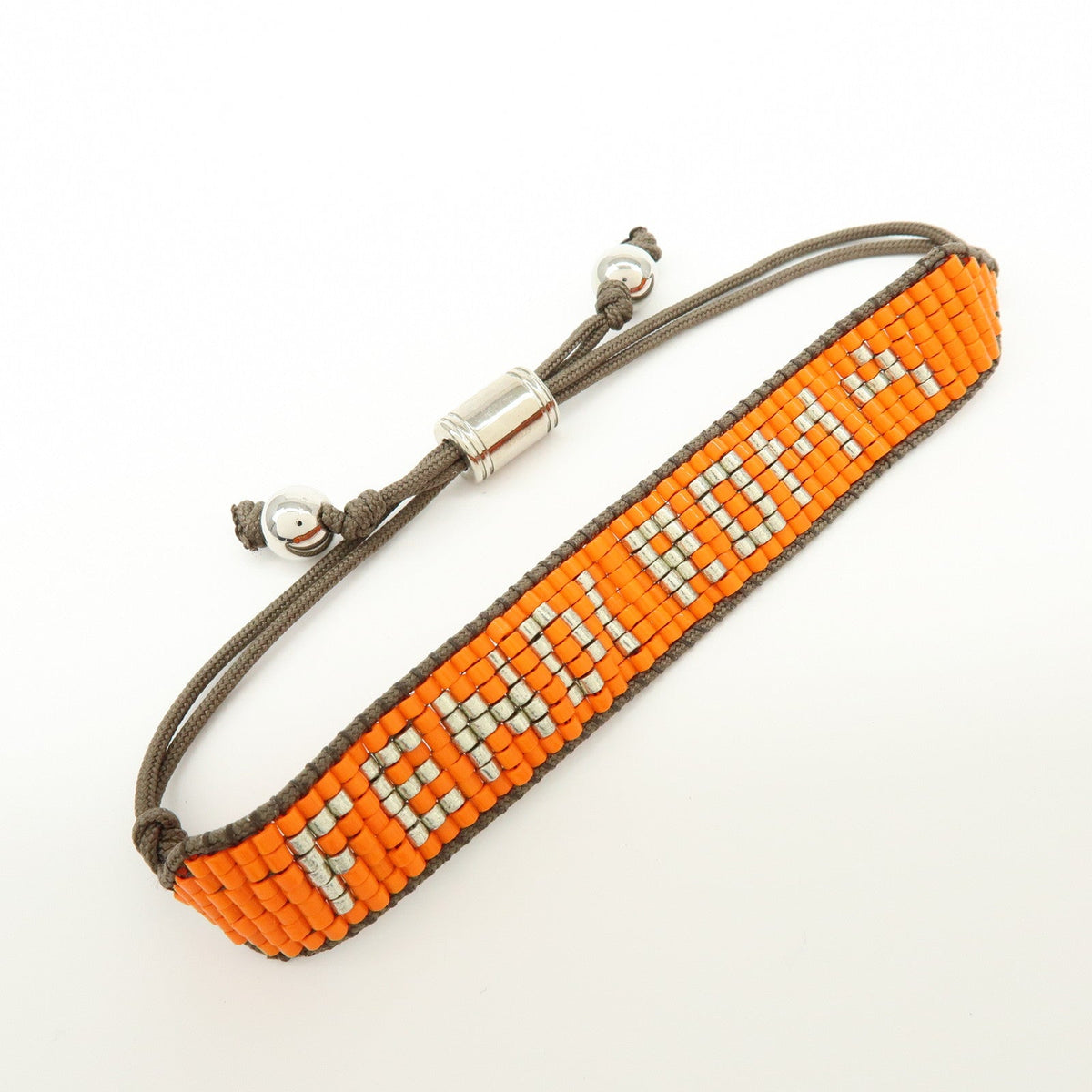FENDI Beads Nylon Code Bracelet Orange Khaki MV0223 Rovelle Bags