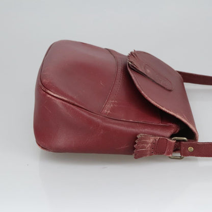 Burberry Burgundy Leather Shoulder Bag ( )
