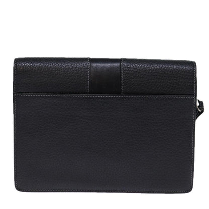 Burberry Brand Leather Black Clutch Bag Style 5