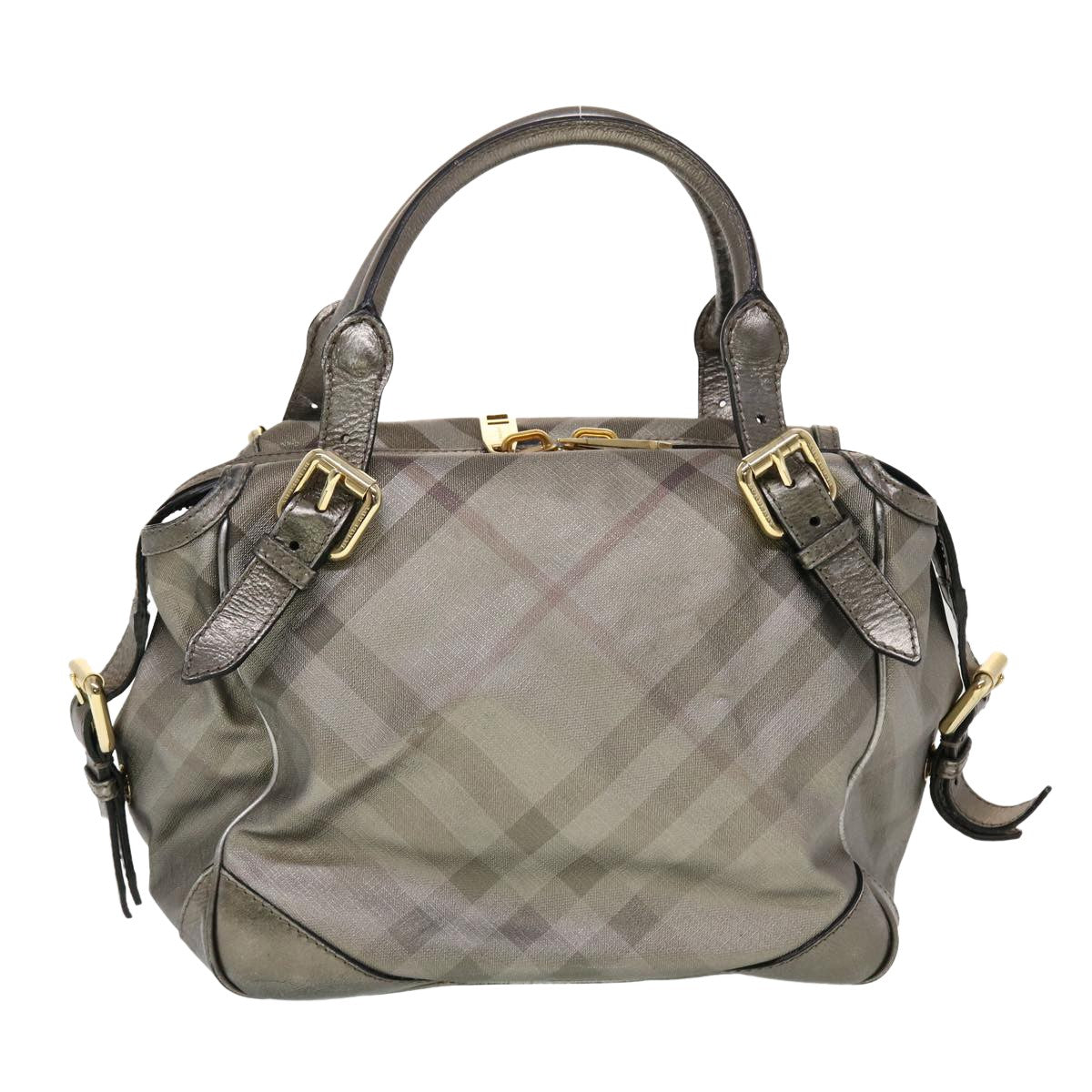 Burberry Brand Leather Silver Shoulder Bag Style 2