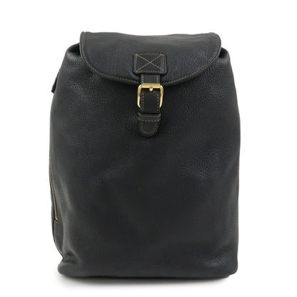 FENDI Logo Leather Backpack Rucksack Black 26063 Rovelle Bags