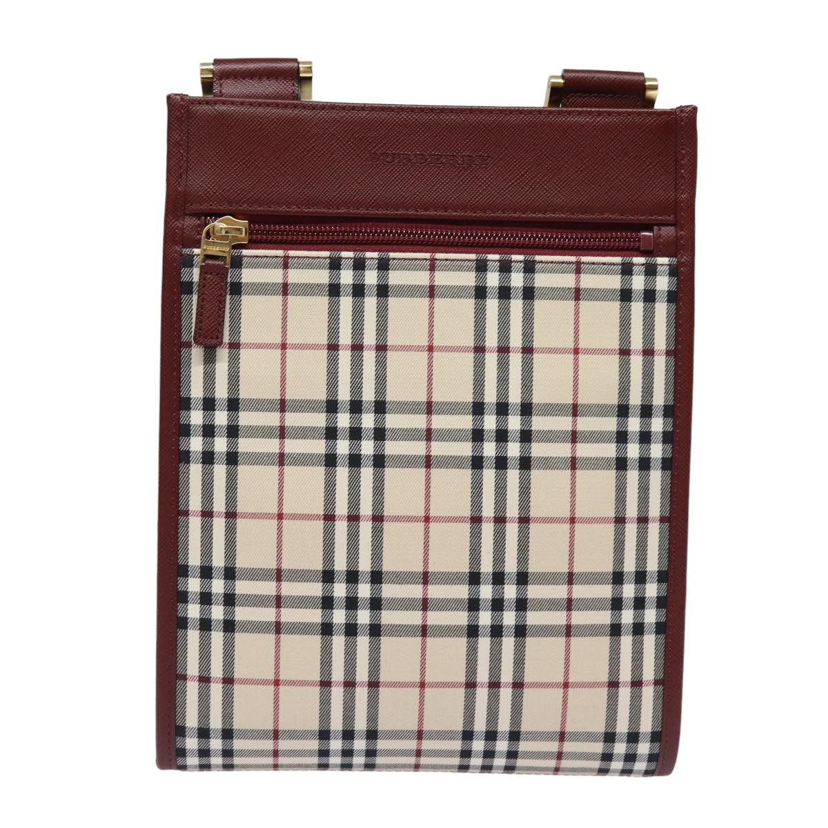 Burberry Nova Brand Canvas White Shoulder Bag Style 51