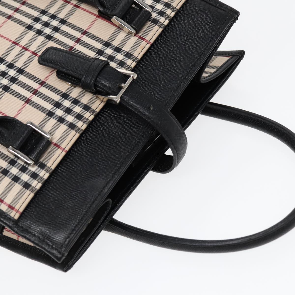 Burberry Nova Check Beige Canvas Handbag ( )