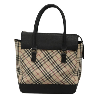 Burberry Nova Check Beige Canvas Handbag ( )