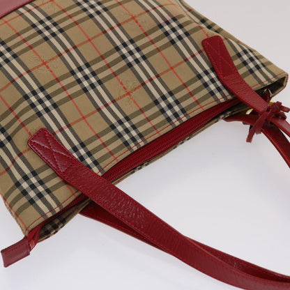 Burberry Haymarket Brand Canvas White Shoulder Bag