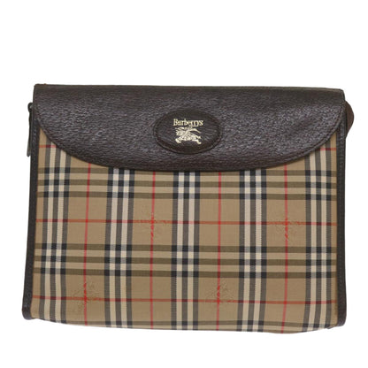 Burberry Nova Check Beige Canvas Clutch Bag ( )
