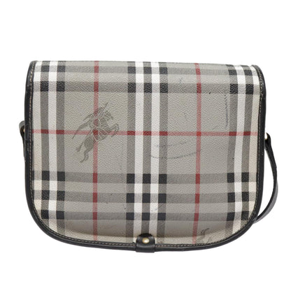 Burberry Nova Check Grey Leather Shoulder Bag ( )