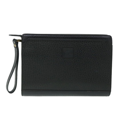 Burberry Brand Leather Black Clutch Bag Style 10