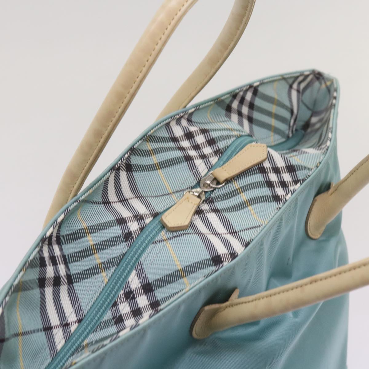 Burberry Label Brand Blue Handbag Style 6